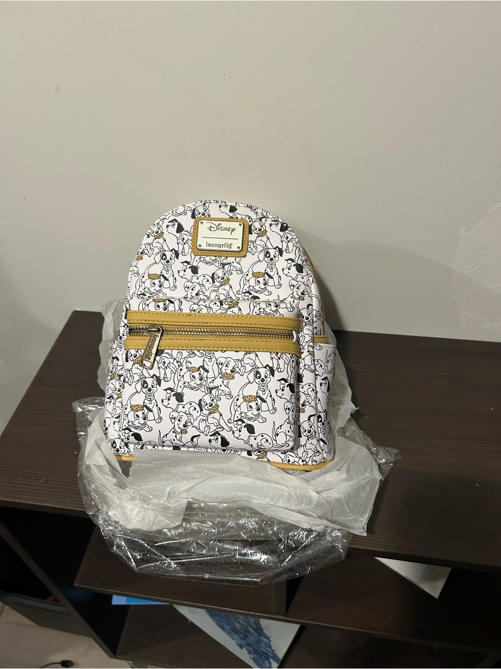 Loungefly Disney’s  101 Dalmatians White & Yellow Accent Mini Backpack